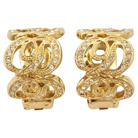 dior gold earings